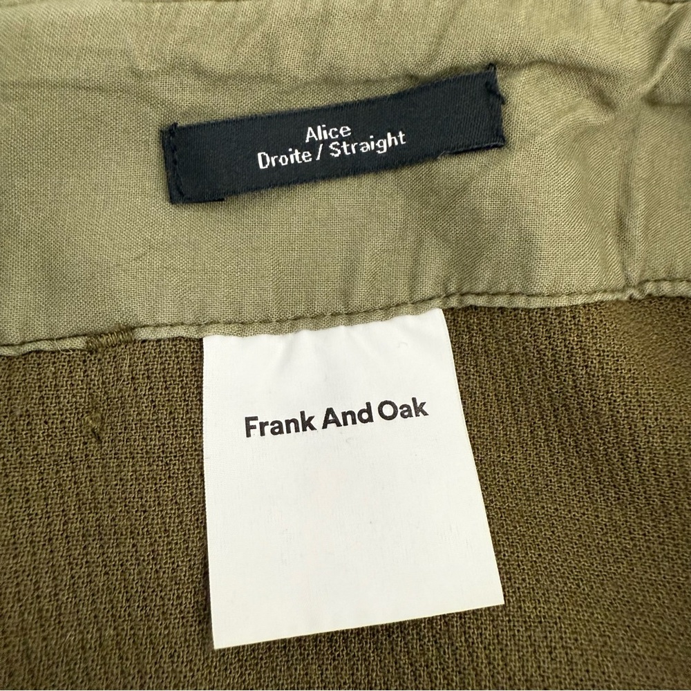 Frank and Oak The Utility Alice Straight Pant in Dark Olive Sz 6 Minimalist - Picture 11 of 16